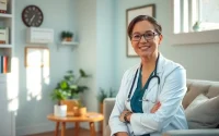 Engaging consultation with an attachment theory specialist in a calming therapy environment.