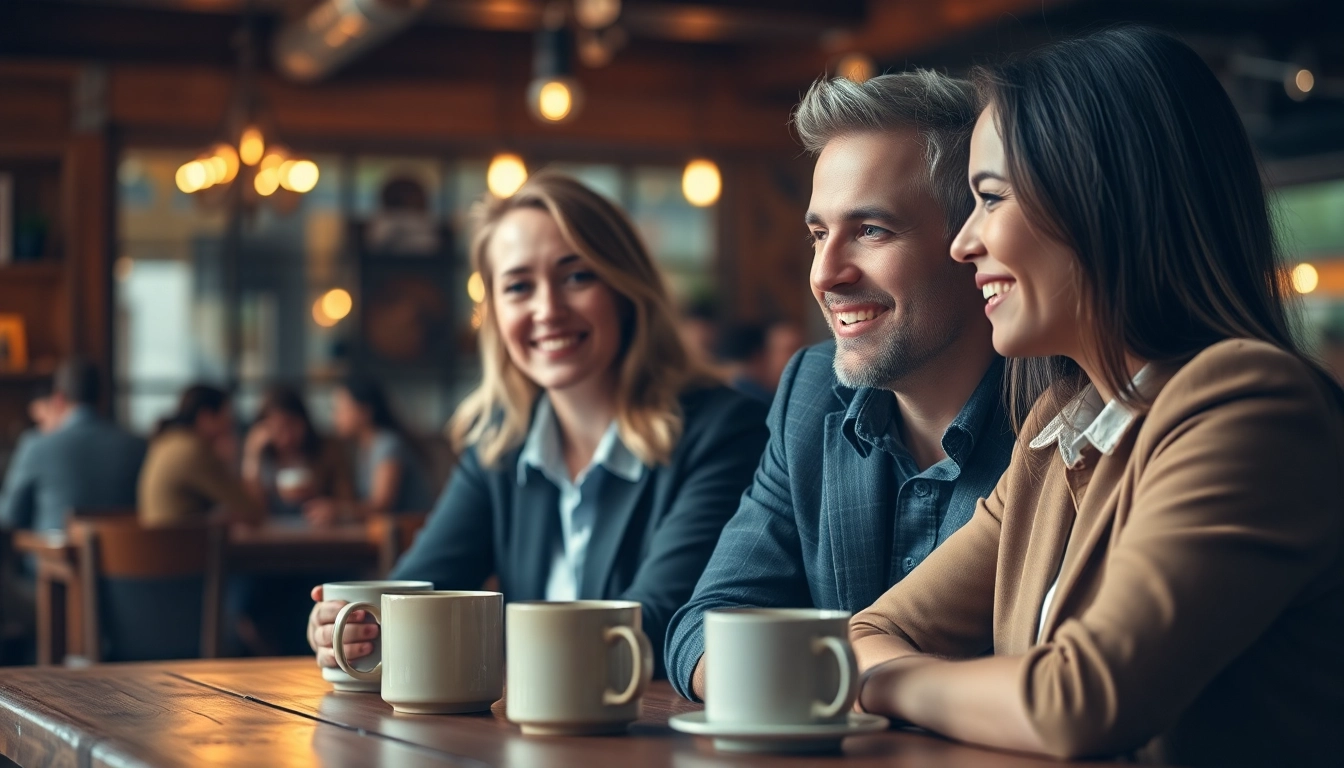 Couple discussing communication in relationships over coffee, showcasing connection and understanding.