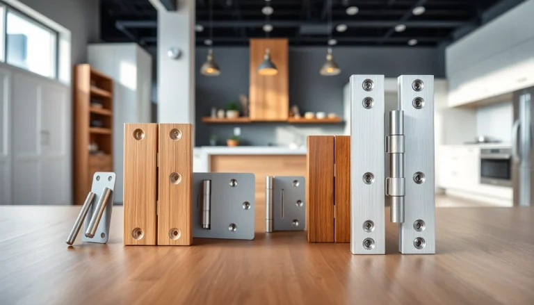 Cabinet Hinge Manufacturers showcasing high-quality hinge designs in a professional setting.