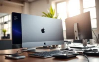 Buy MacStudio Ultra in a professional setup, featuring a sleek design and organized workspace.