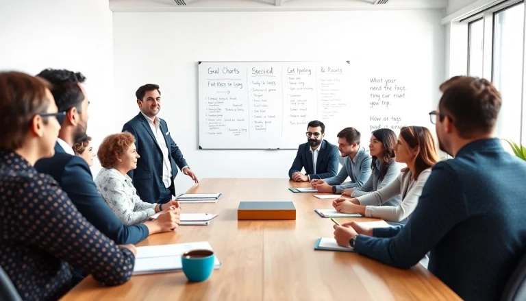 Engaging business coaching service session with diverse entrepreneurs sharing insights.