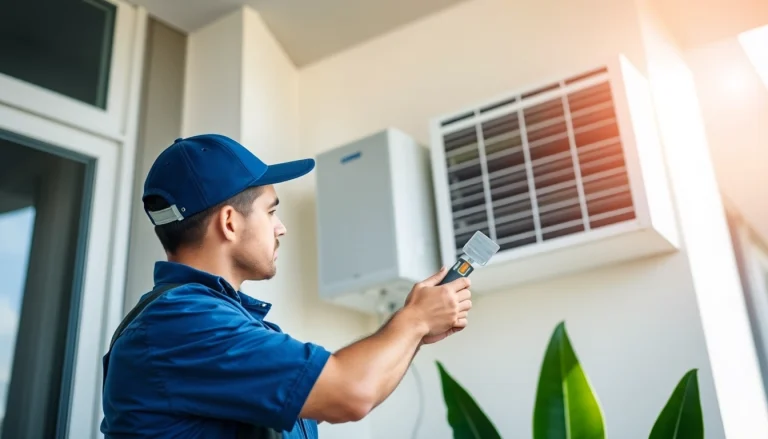Expert technician providing ac repair glendale az services in a well-lit home environment.