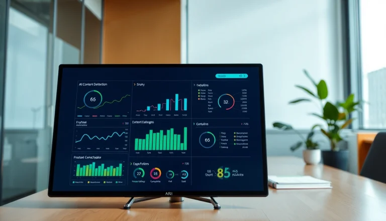 Analyze text effectiveness with the innovative ai checker tool displayed on a sleek interface