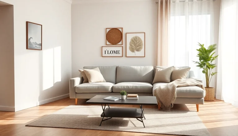Gemütliches ecksofa mit schlaffunktion in hellen Tönen und stilvollem Wohnambiente.