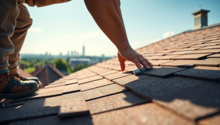 Expert dakdekker Arnhem applying roofing materials on a residential home rooftop.