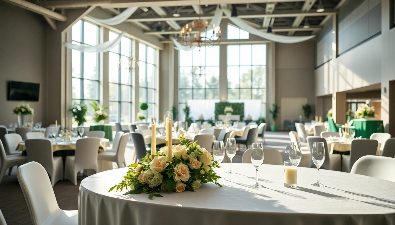 Stunning interior of the trenton event center showcasing elegant decor for special occasions.