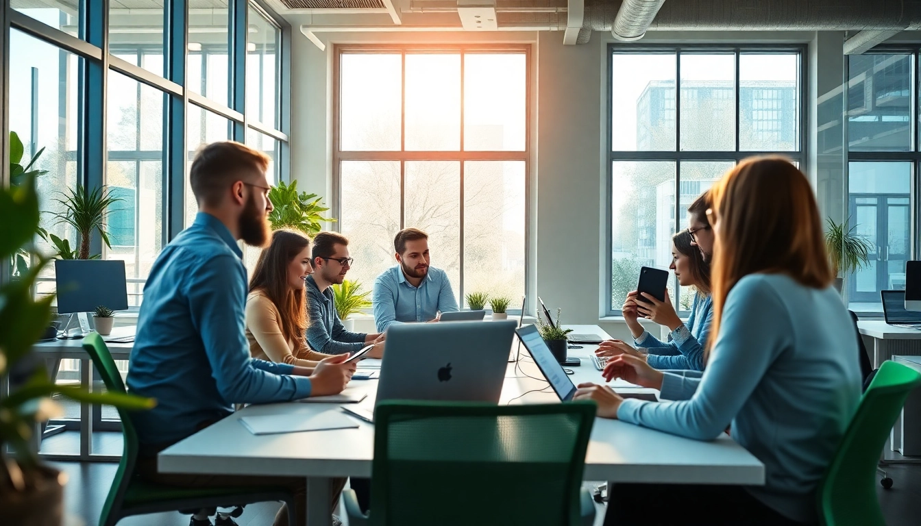 Online marketing bureau den bosch strategieën ontwikkelen in een moderne kantooromgeving.