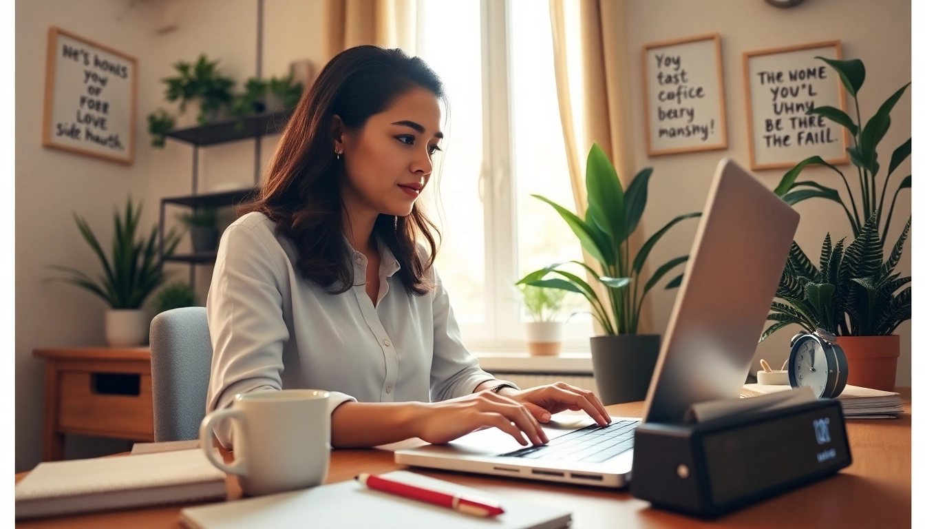 Engaging side hustles with flexible hours in a cozy, well-organized home workspace.