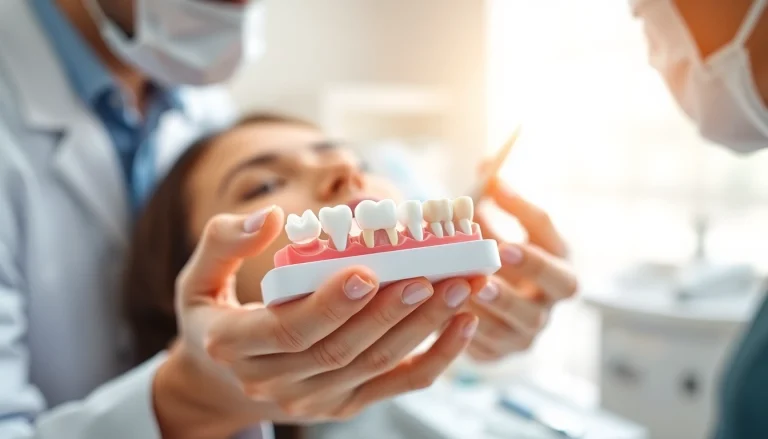 Learn about crowns dental procedures with a dentist examining a patient's teeth in a modern clinic.