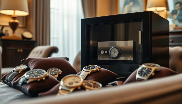 Showcasing a luxurious watch safe designed to protect valuable timepieces.