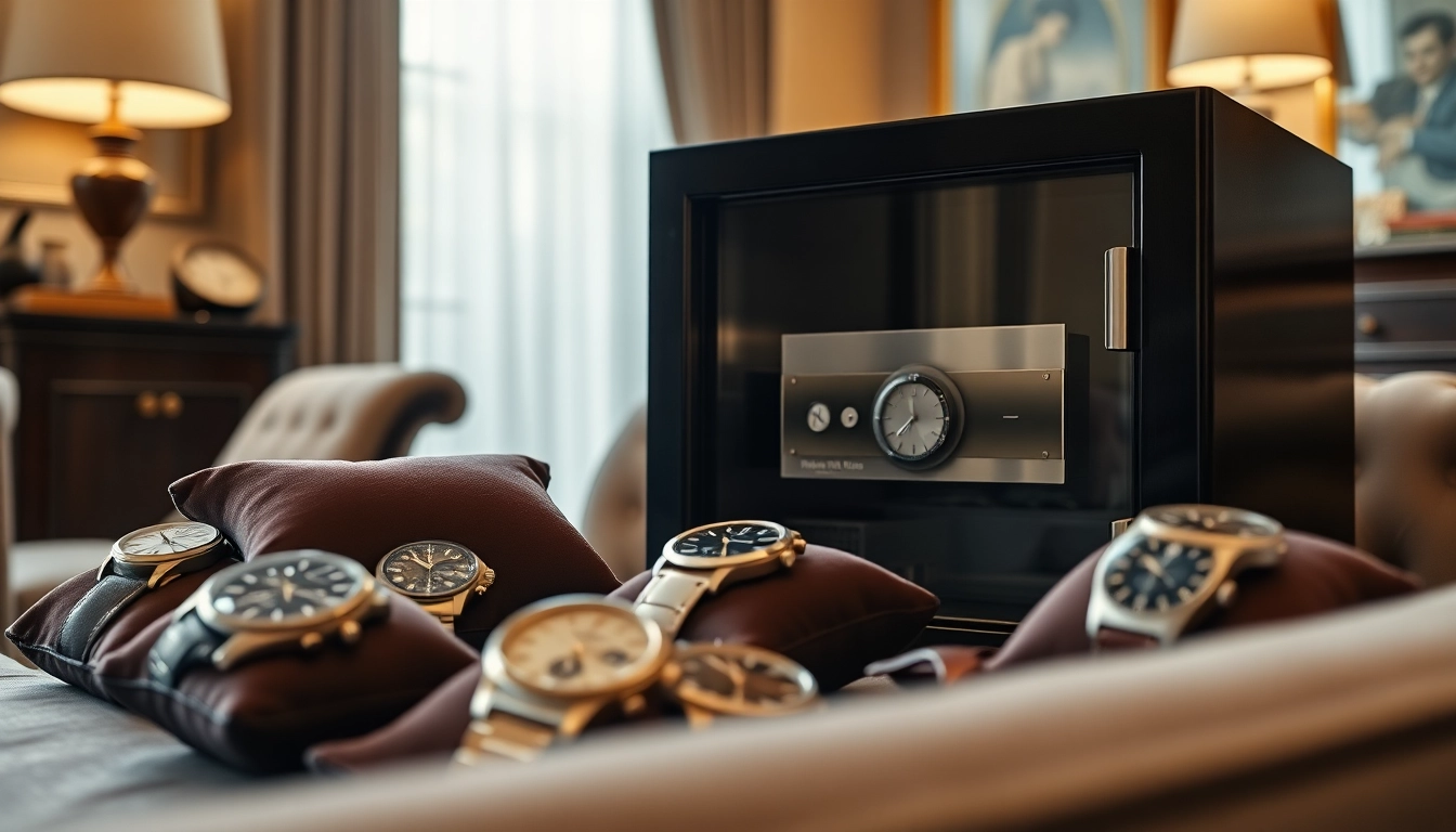 Showcasing a luxurious watch safe designed to protect valuable timepieces.