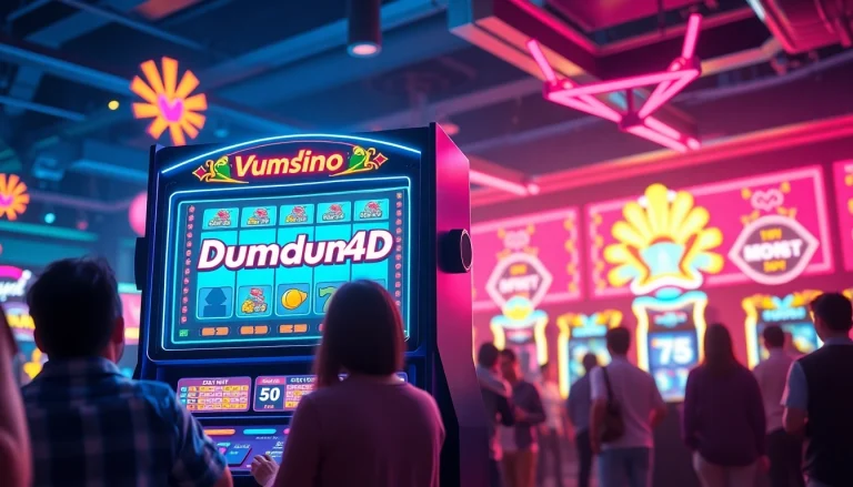 Permainan Dumdum4D slot unggul dalam suasana kasino online yang cerah dan bersemangat.