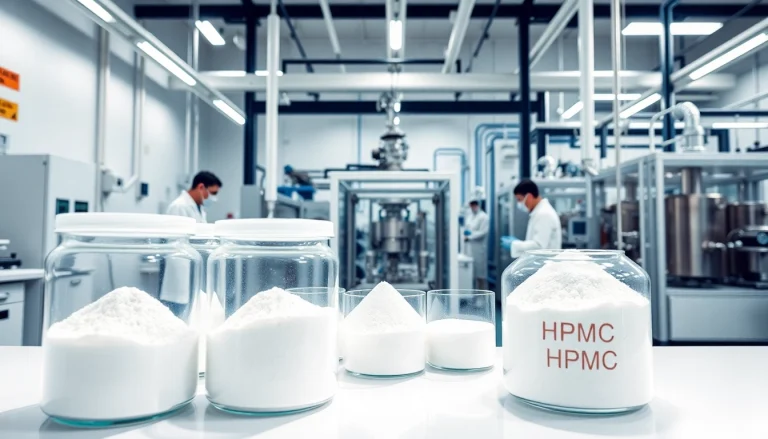 HPMC manufacturer showcasing advanced production processes in a modern laboratory.