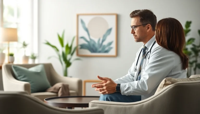 Addressing anxiety treatment dubai with a professional psychologist in a serene counseling environment.