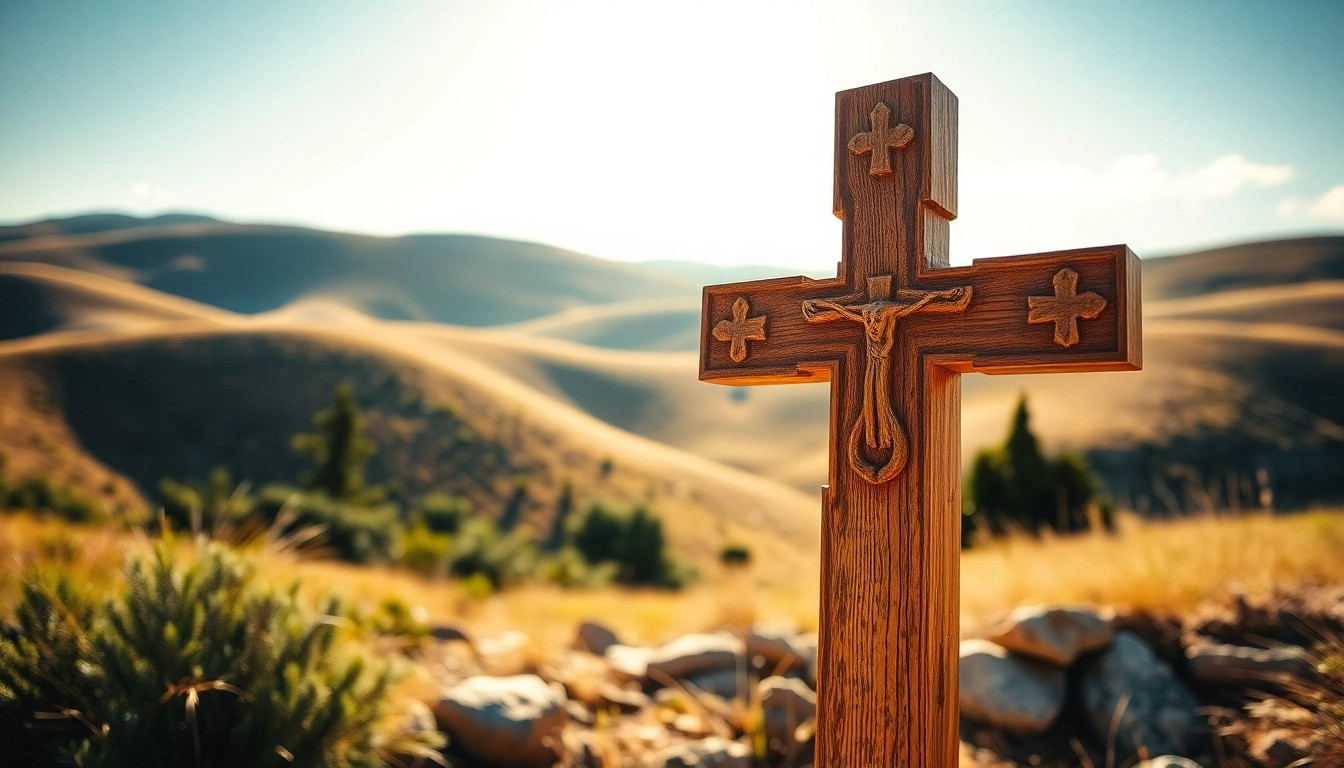 Admiring Jerusalem crosses showcasing intricate details and rich history in a serene setting.