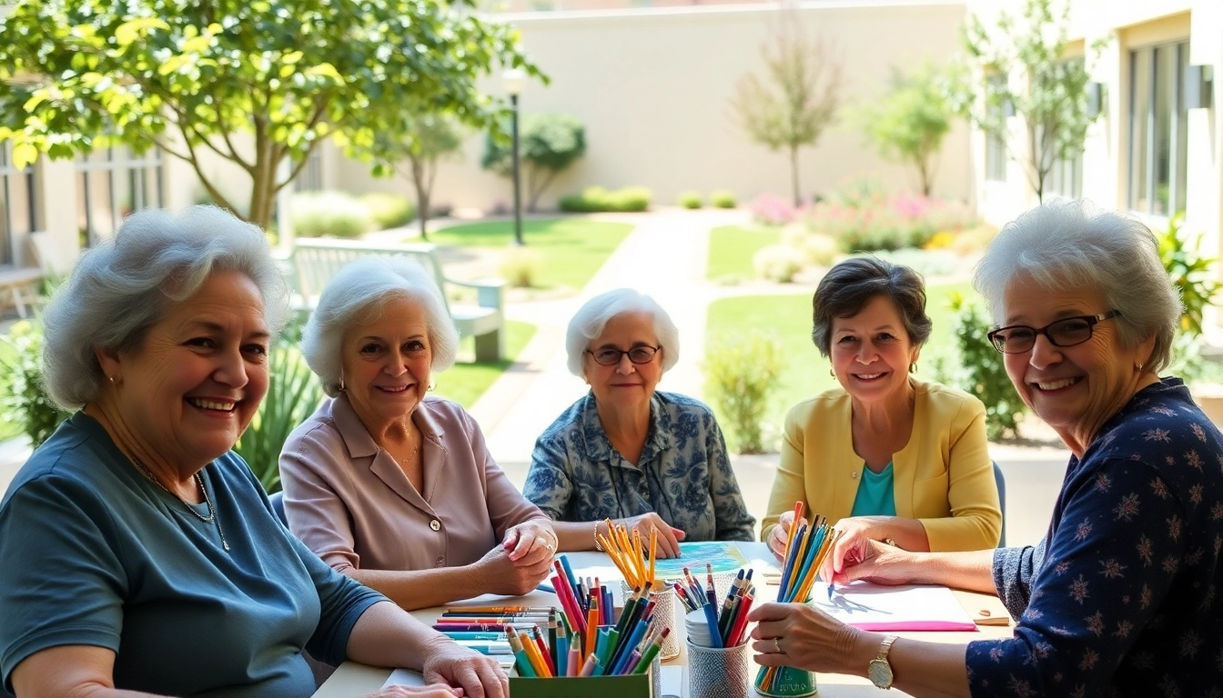 Engaging activities at the heritage senior center henderson nv with seniors participating joyfully.