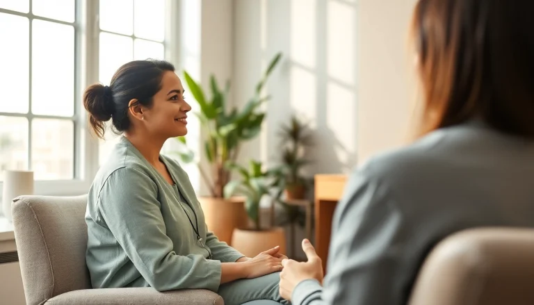 Supportive therapy session for anxiety treatment dubai in a serene environment.
